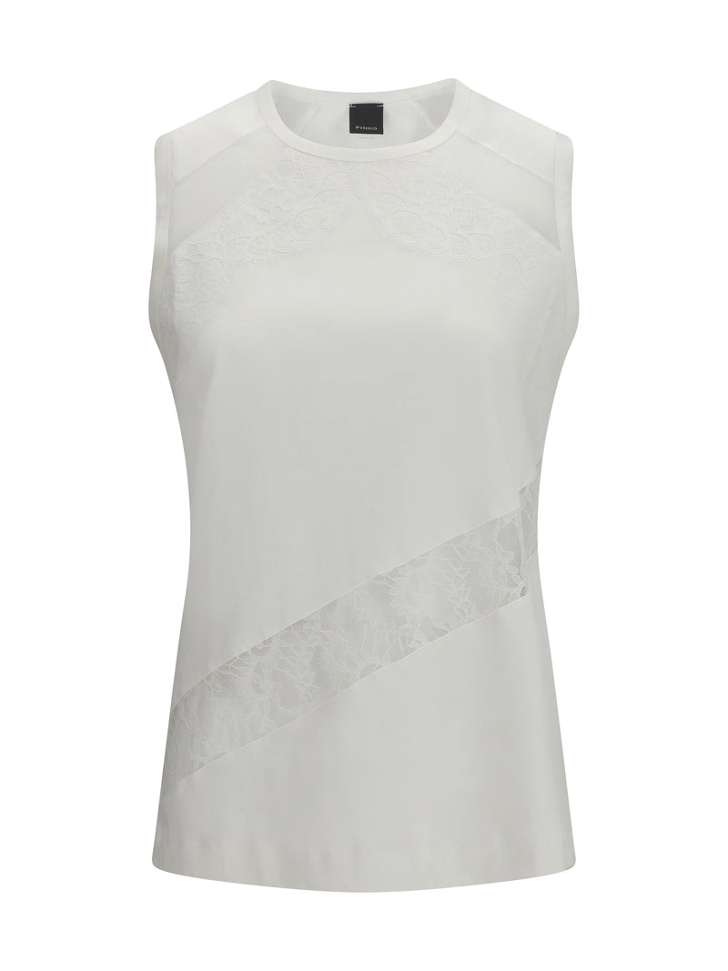 Pinko Pinko Molly Top Bianco-Biancaneve - World Class Fashion