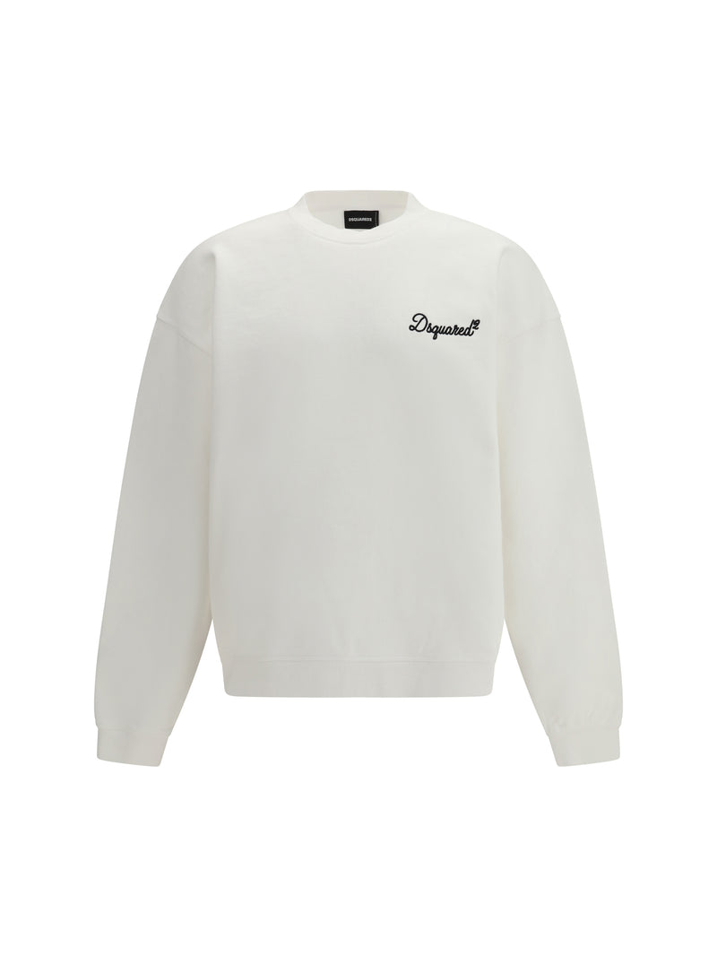 Dsquared2 Dsquared2 Logo Cotton Sweatshirt White Men - World Class Fashion