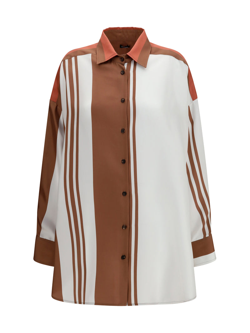 Kiton Kiton Long Striped Silk Shirt - World Class Fashion