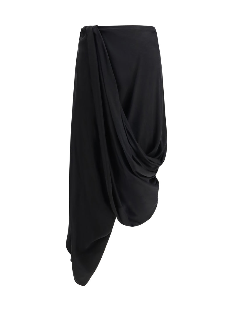 Margiela Margiela Asymmetric Midi Skirt Black Women - World Class Fashion