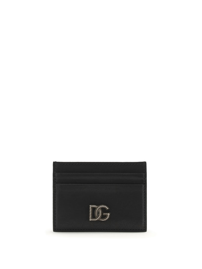 Dolce & Gabbana Dolce & Gabbana Leather Card Holder Nero - World Class Fashion