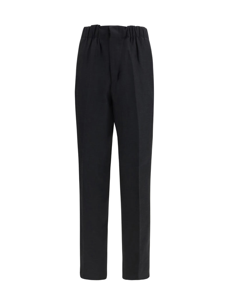 Laneus Laneus Linen and Viscose Pants Black Men - World Class Fashion