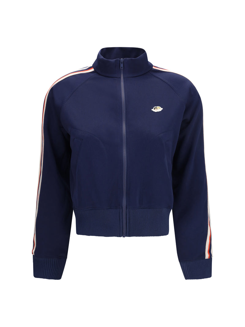 Fiorucci Fiorucci Cropped Sweatshirt with Angels Patch Navy - World Class Fashion