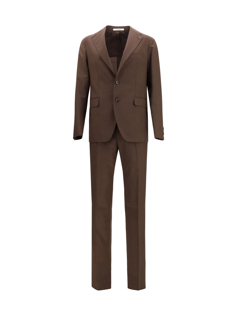 Tagliatore Tagliatore Virgin Wool Suit Marrone - World Class Fashion