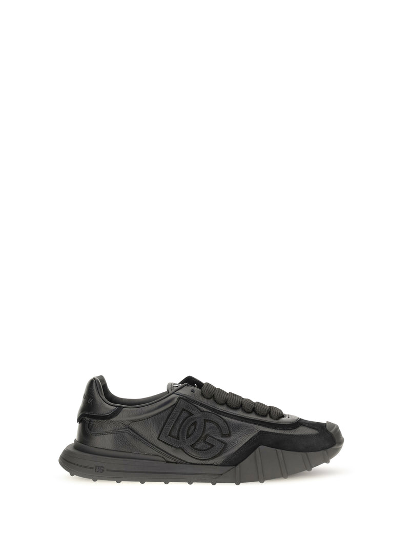 Dolce & Gabbana Dolce & Gabbana Athletic Fabric Leather Sneakers Black Men - World Class Fashion