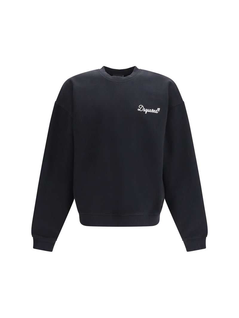 Dsquared2 Dsquared2 Logo Cotton Sweatshirt Black Men - World Class Fashion