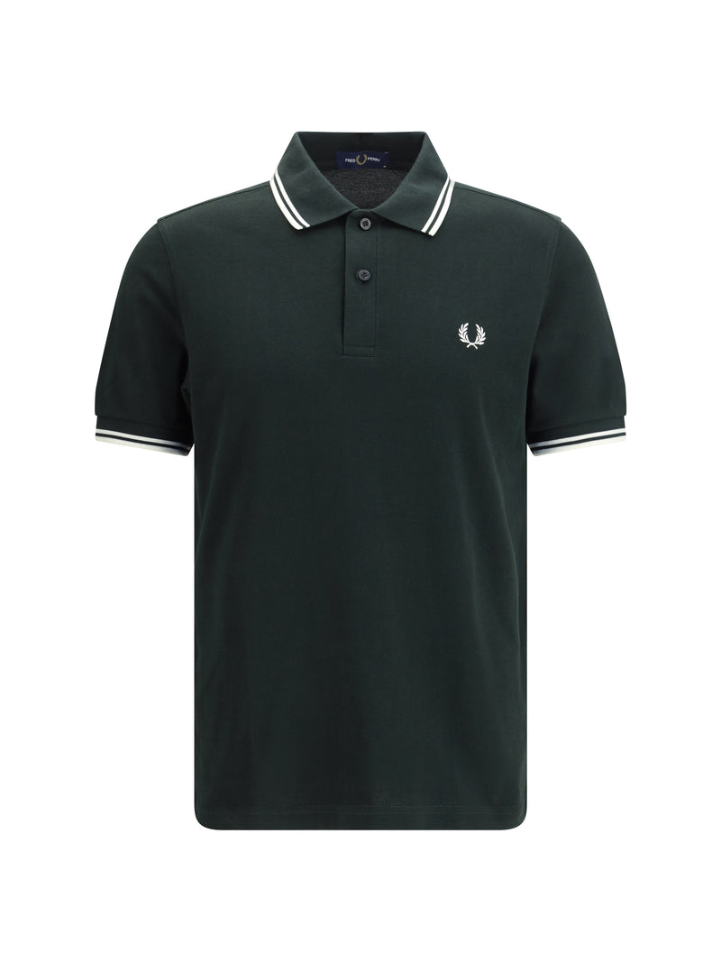 Fred Perry Fred Perry M3600 Cotton Piqué Polo Nightgreen/Snwht - World Class Fashion
