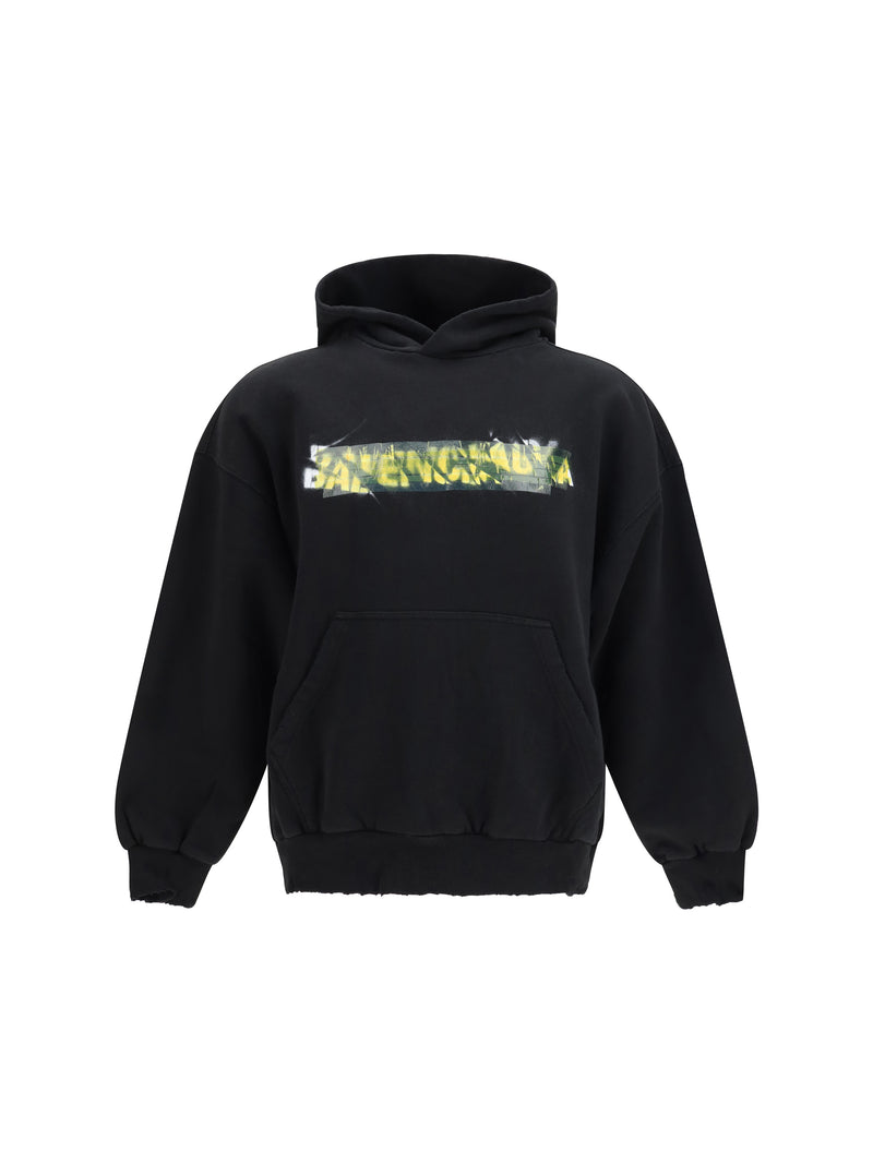 Balenciaga Balenciaga Messy Spray Hoodie Black - World Class Fashion