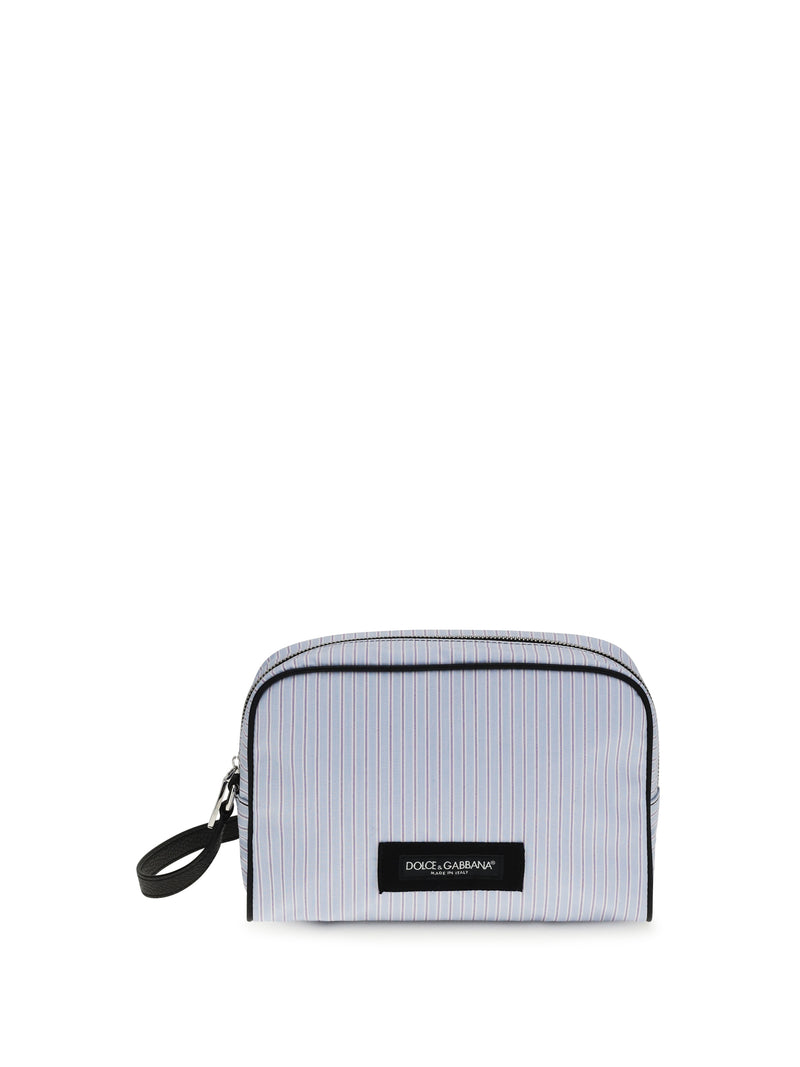 Dolce & Gabbana Dolce & Gabbana Striped Poplin and Leather Handbag Multicolor - World Class Fashion