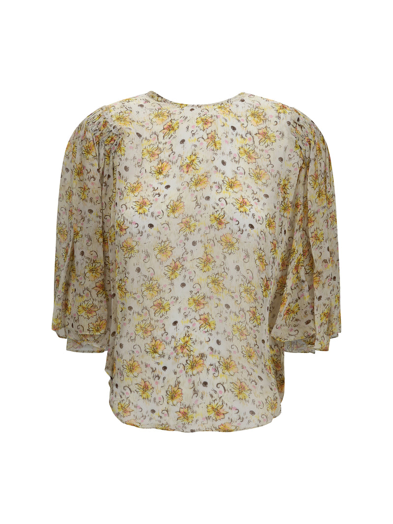 Marant Étoile Marant Étoile Floma Blouse Light Yellow/Ecru - World Class Fashion