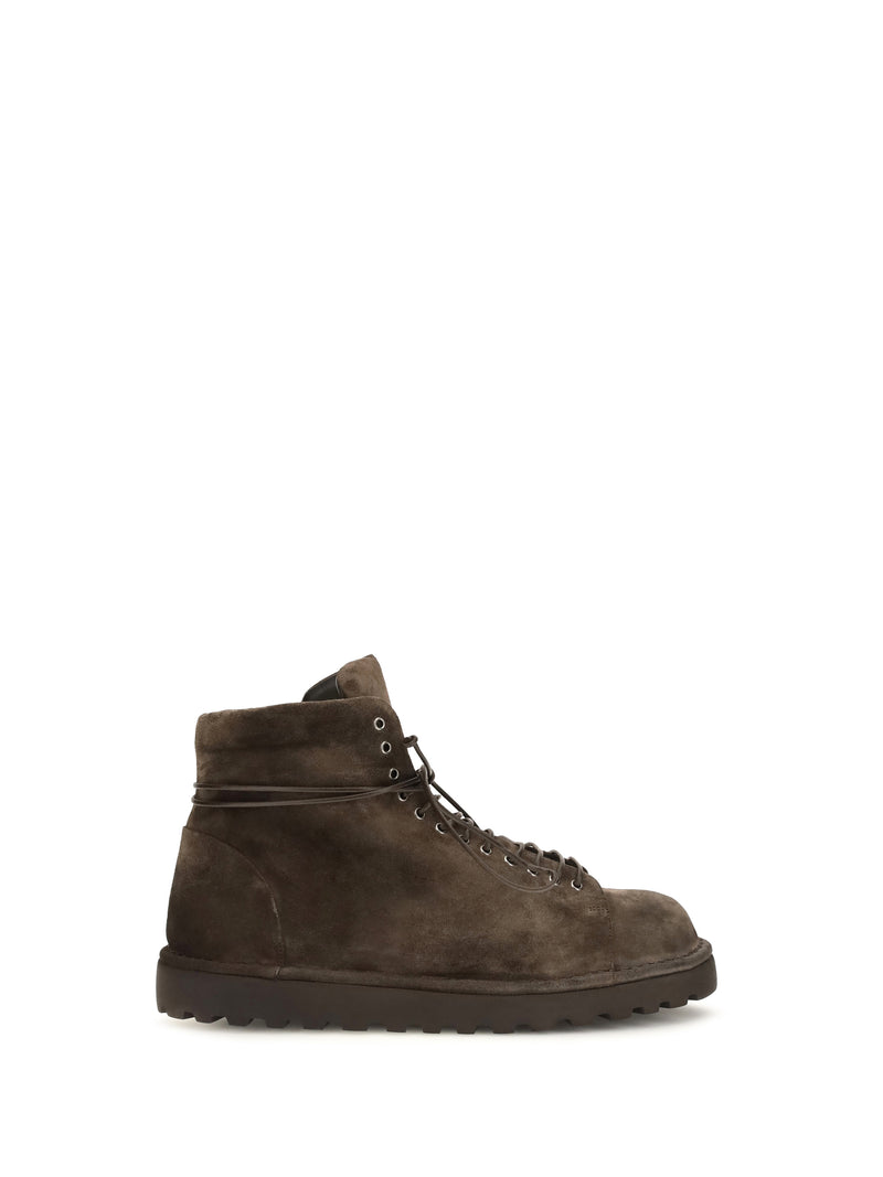 Marsèll Marsèll Pallottola Suede Ankle Boots Dark Brown - World Class Fashion