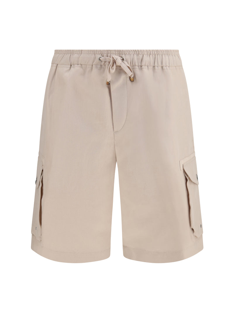 Brunello Cucinelli Brunello Cucinelli Cotton Linen Bermuda Shorts Juta - World Class Fashion