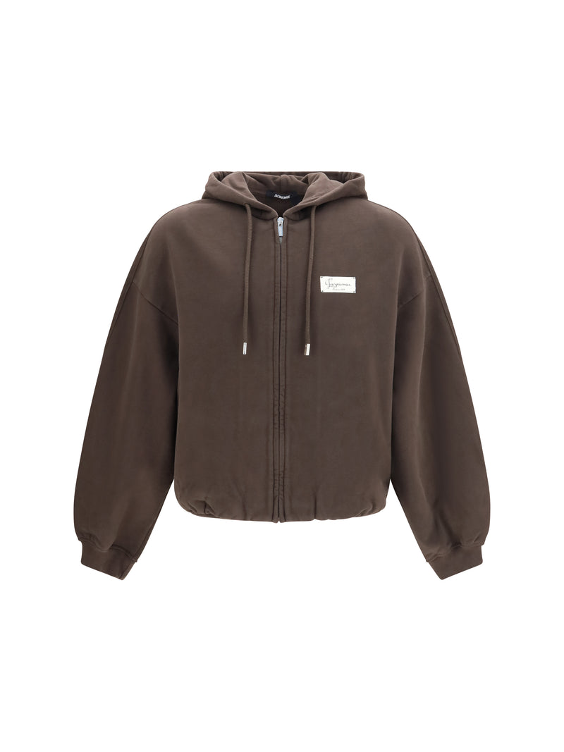 Jacquemus Jacquemus Le Montaigne Hooded Sweatshirt Dark Brown - World Class Fashion