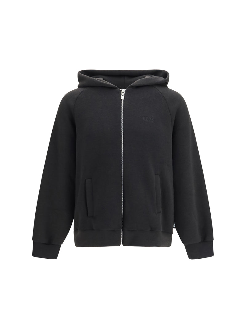 Gcds Gcds Hooded Sweatshirt with Back Logo Black/Grey - World Class Fashion