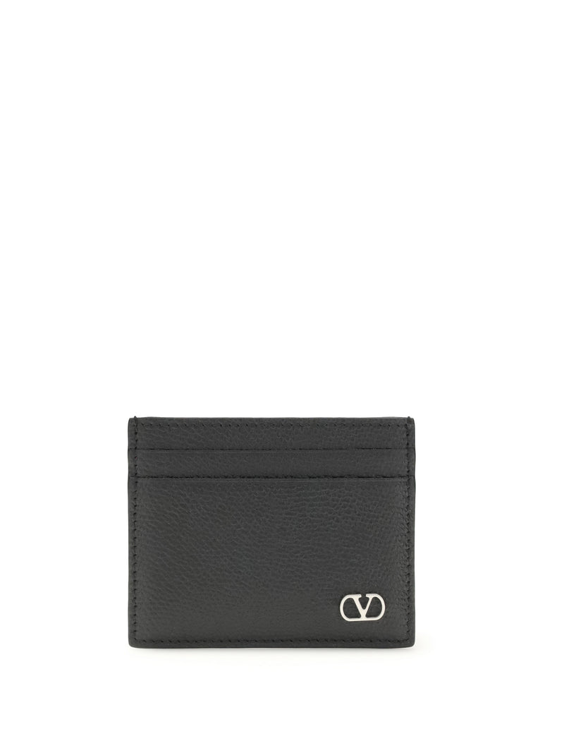Valentino Garavani Valentino Garavani VLogo Signature Card Holder Nero - World Class Fashion