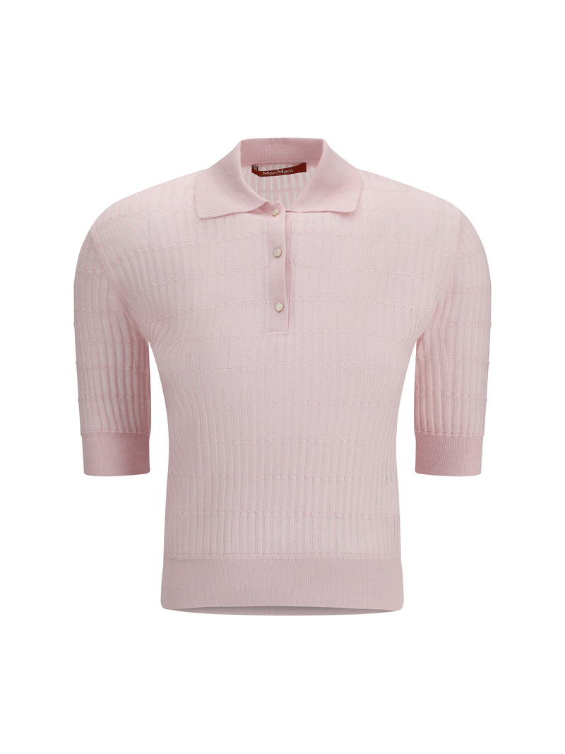 Max Mara Studio Max Mara Studio Polo Gallo Lana Seda Rosa - World Class Fashion