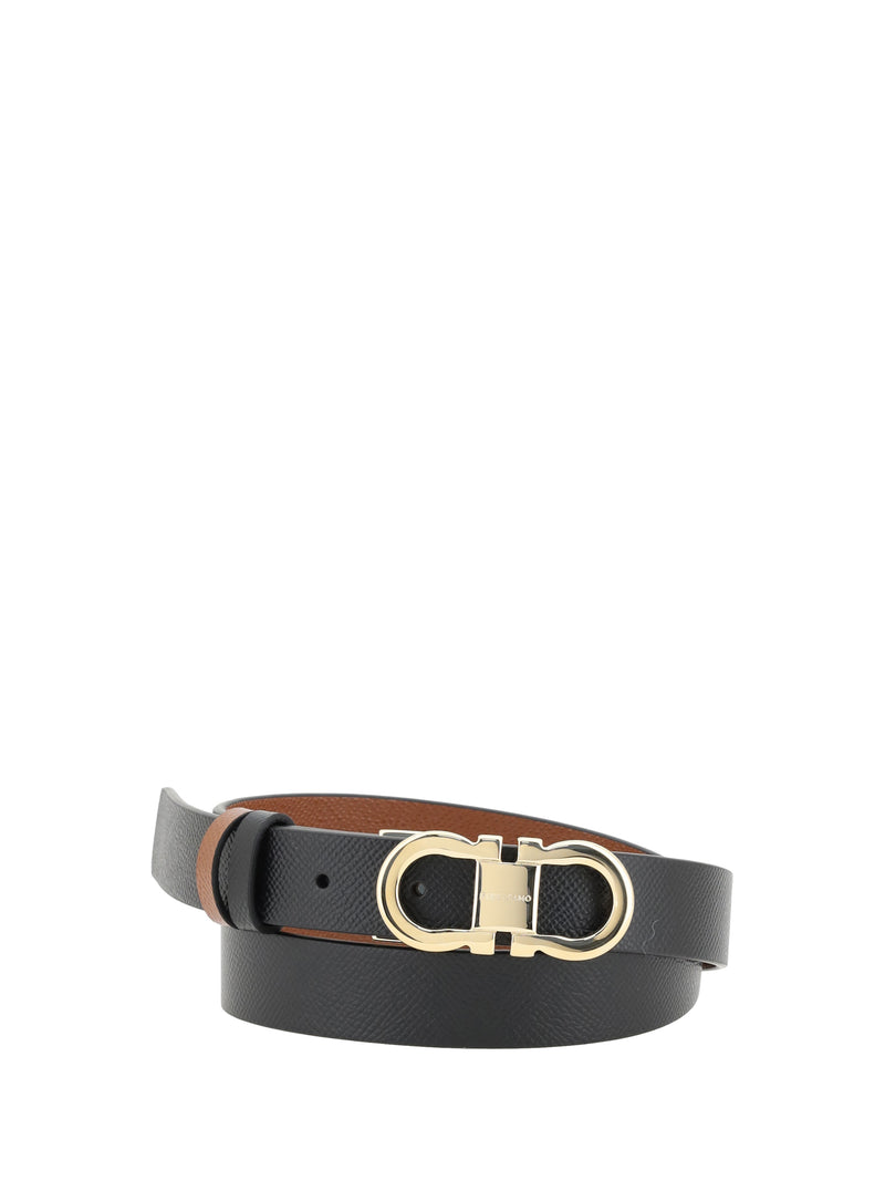 Ferragamo Ferragamo Gancini Reversible Belt Black - World Class Fashion