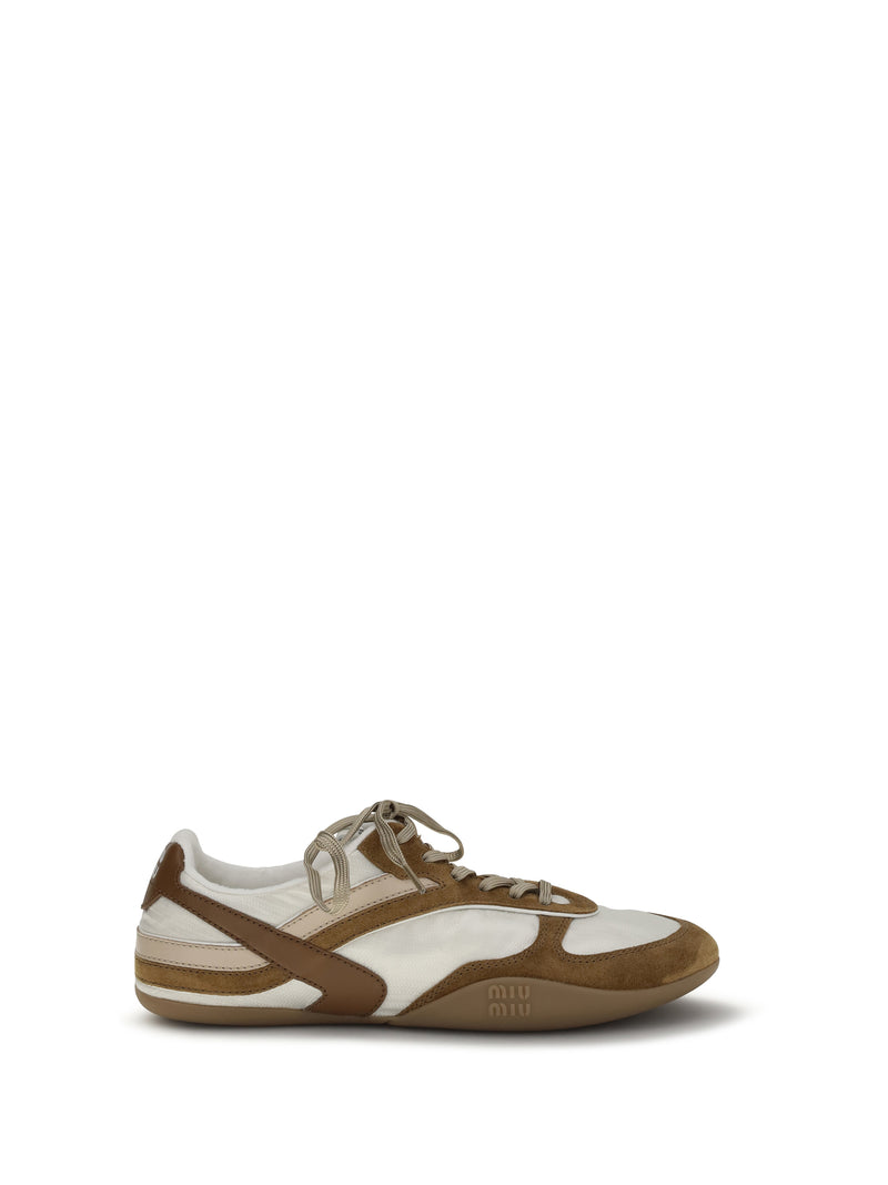 Miu Miu Miu Miu Gymnasium Sneakers Talco+Cannella - World Class Fashion