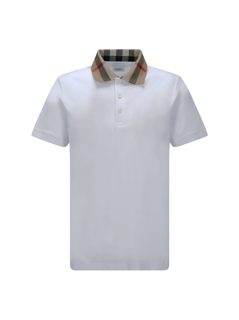 Burberry Burberry Cody Cotton Polo Shirt White Men - World Class Fashion