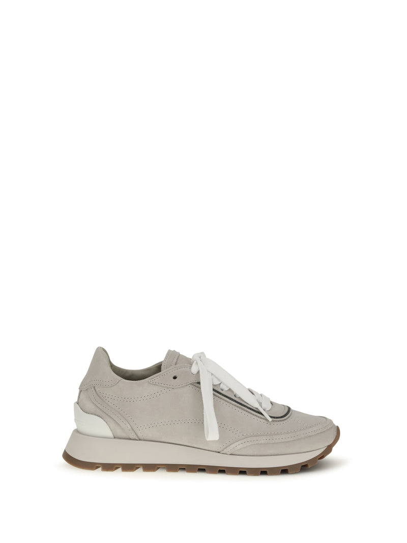 Brunello Cucinelli Brunello Cucinelli Leather Sneakers Quarzo - World Class Fashion