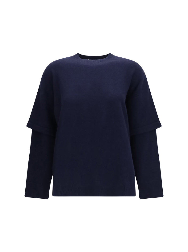 Darkpark Darkpark Troy Double-sleeve Cashmere Sweater Blue - World Class Fashion