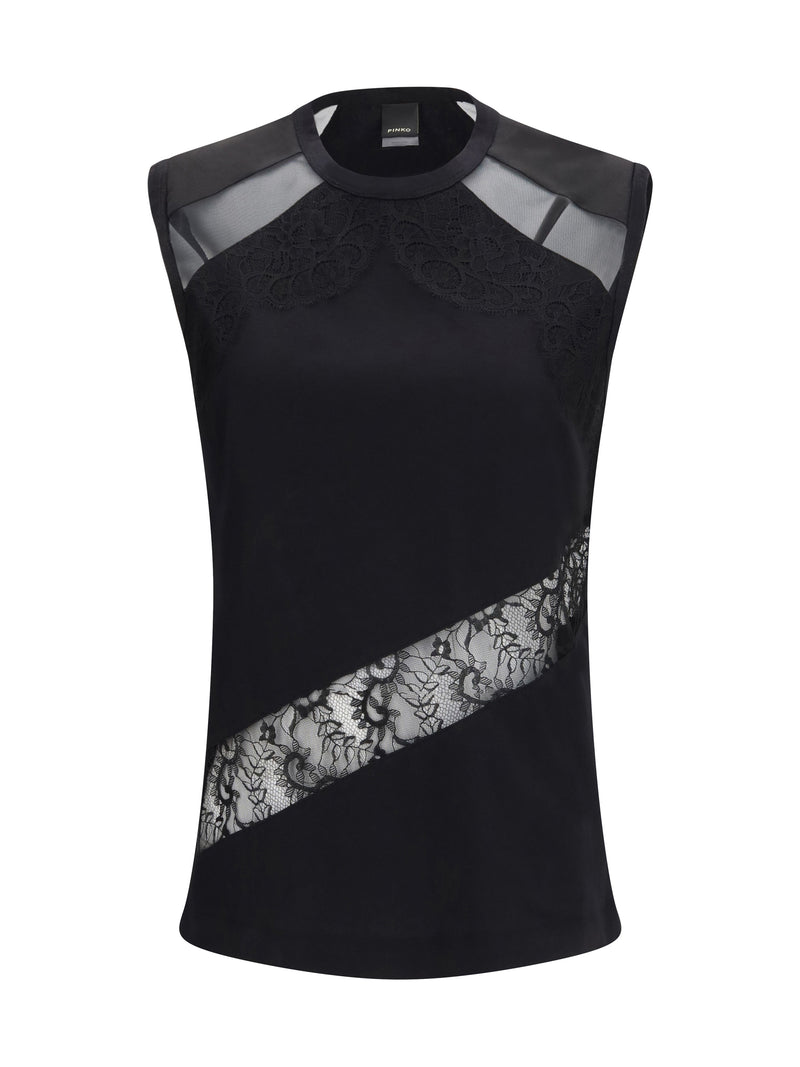 Pinko Pinko Molly Top Nero Limousine - World Class Fashion