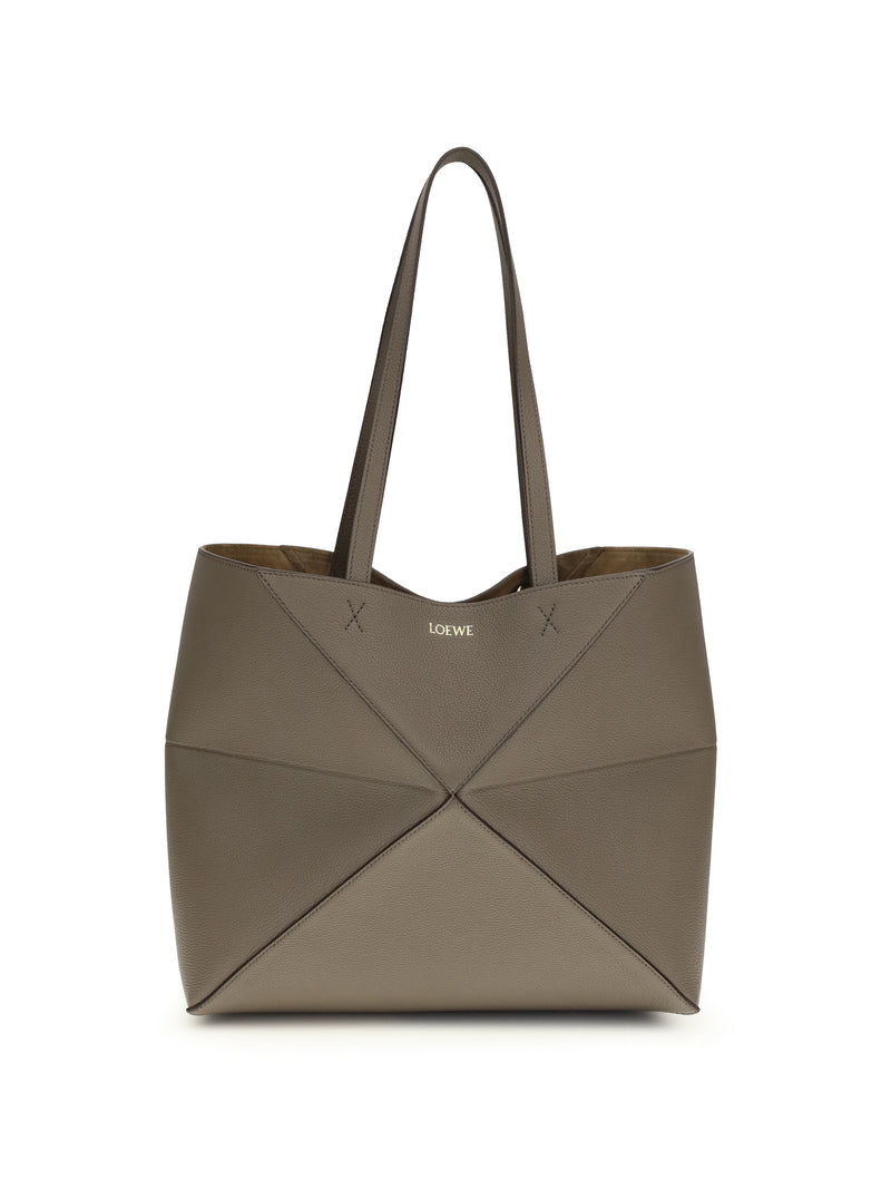 Loewe Bolso Tote Mediano Puzzle Fold de Loewe color Topo - World Class Fashion