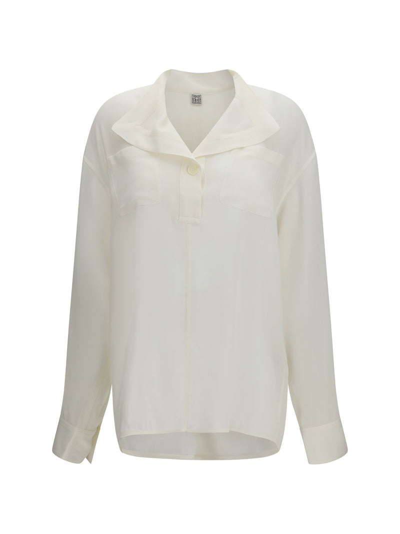 Toteme Toteme Layered-collar Shirt Milk Women - World Class Fashion