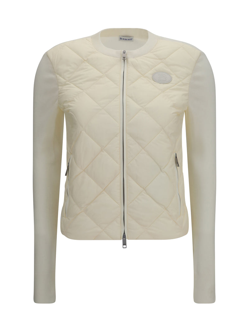 Burberry Burberry Quilted Knit Cardigan Ceramic White - World Class Fashion