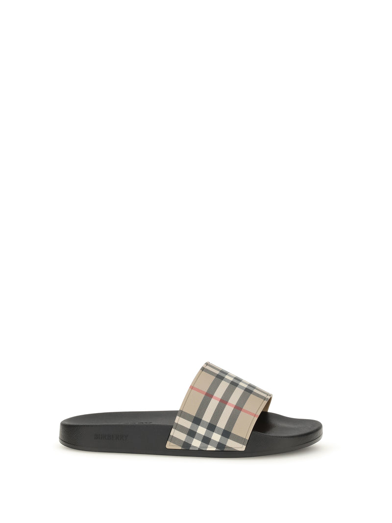 Burberry Burberry Check Slides - World Class Fashion