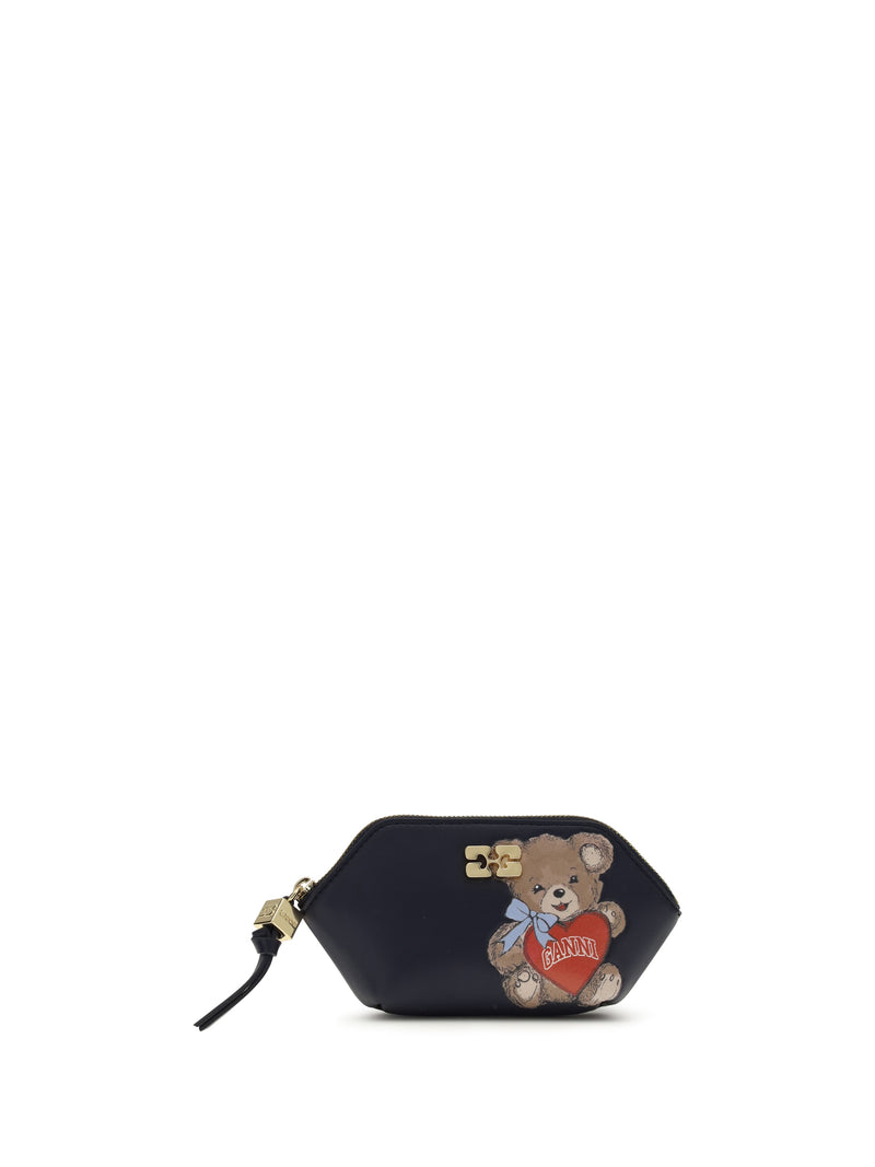 Ganni Ganni Bou Coin Purse Black/Iris - World Class Fashion