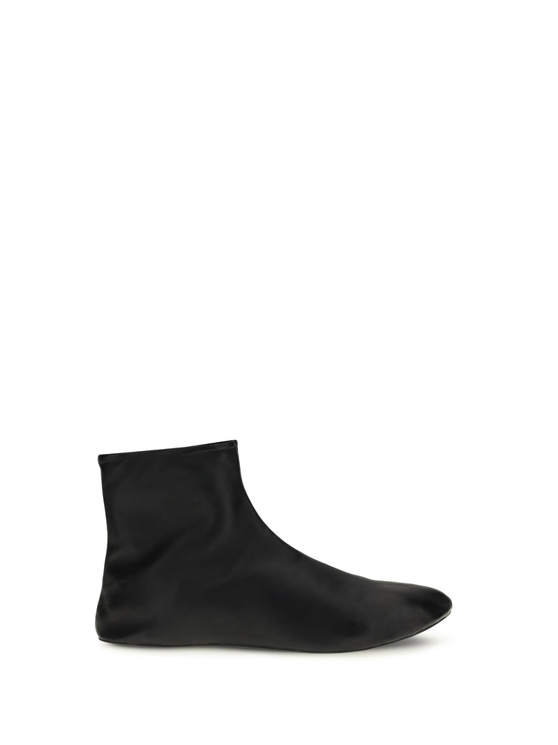The Row The Row Leather Ankle Boots Black Women - World Class Fashion