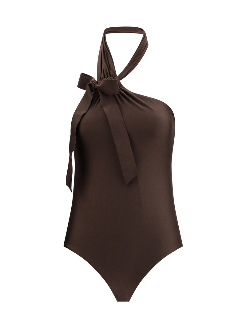 Zimmermann Zimmermann Awaken Tie Neck One-piece Sepia - World Class Fashion