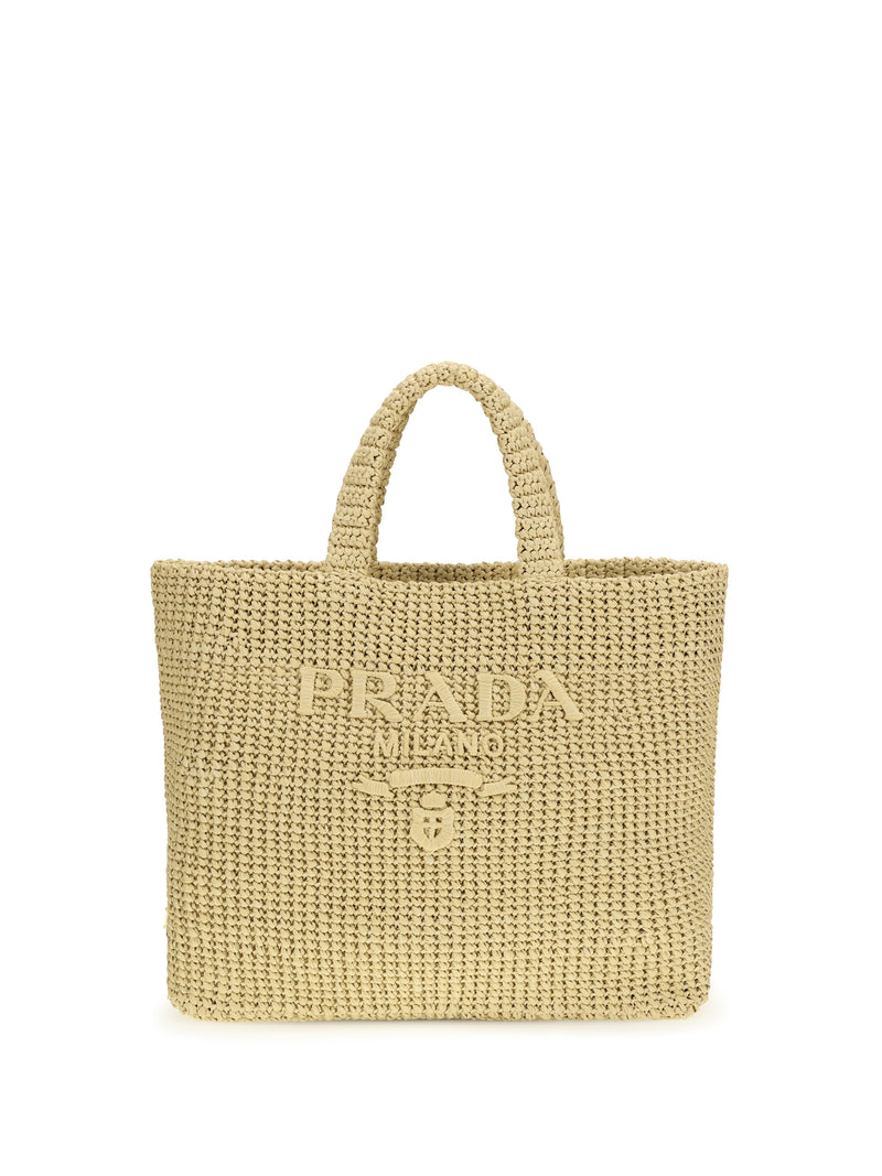 Prada Prada Raffia Tote Bag Naturale T - World Class Fashion