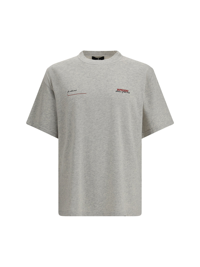 Represent Represent Logoed T-shirt Cream Marl - World Class Fashion