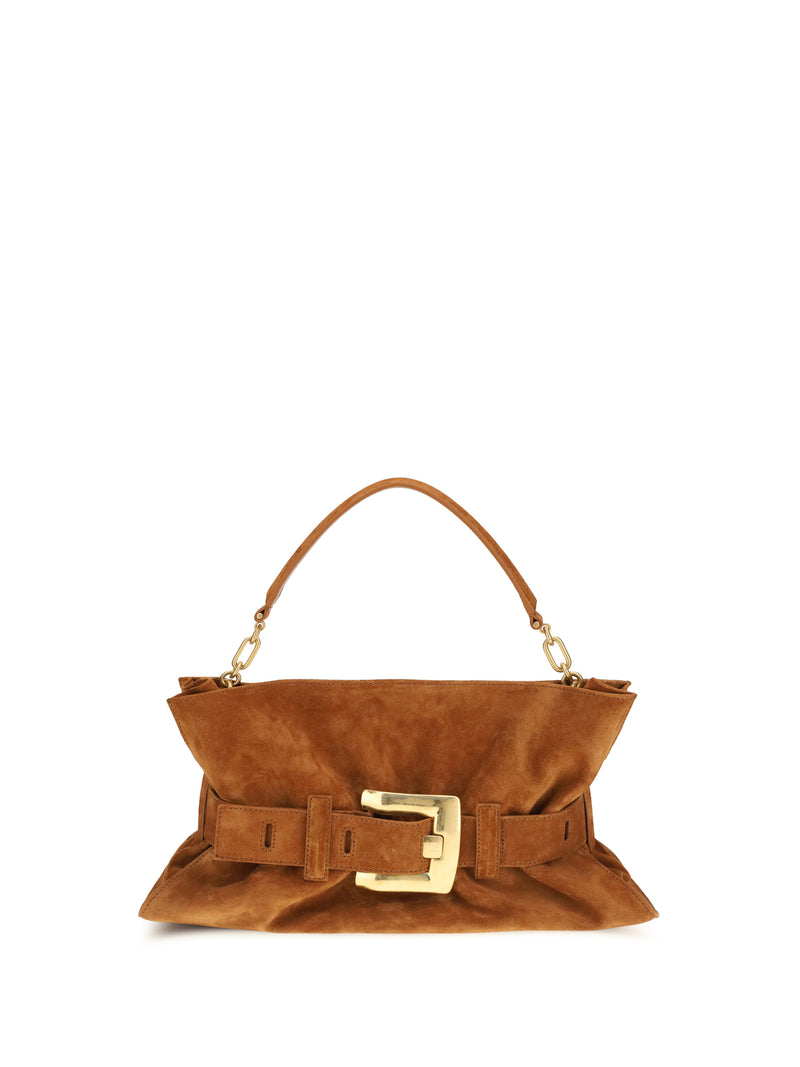 Balmain Balmain Medium Anthem Bag Suede Calfskin Caramel - World Class Fashion