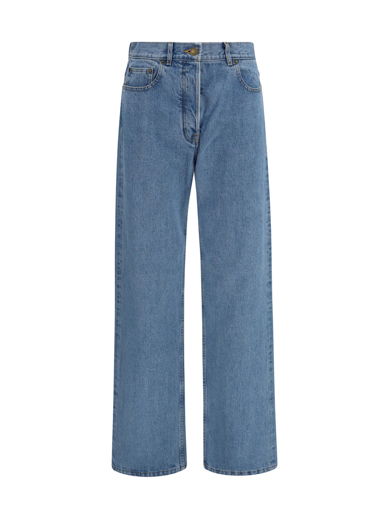 Thom Browne Thom Browne Straight-leg Selvedge Jeans Light Blue - World Class Fashion