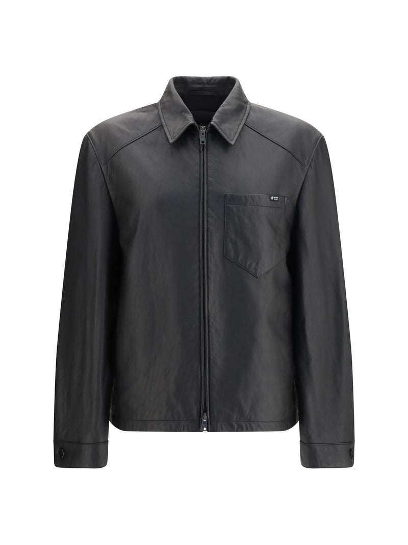 Prada Prada Nappa Leather Jacket Nero Men - World Class Fashion