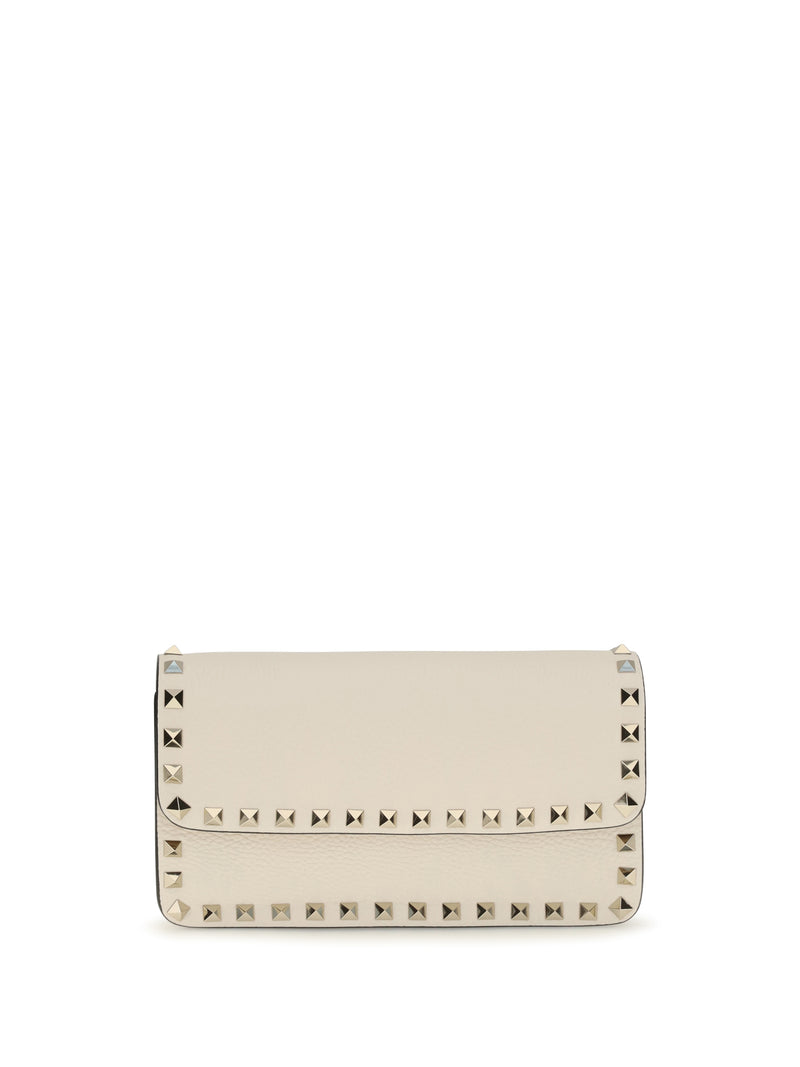 Valentino Garavani Valentino Garavani Rockstud Chain Wallet Light Ivory - World Class Fashion