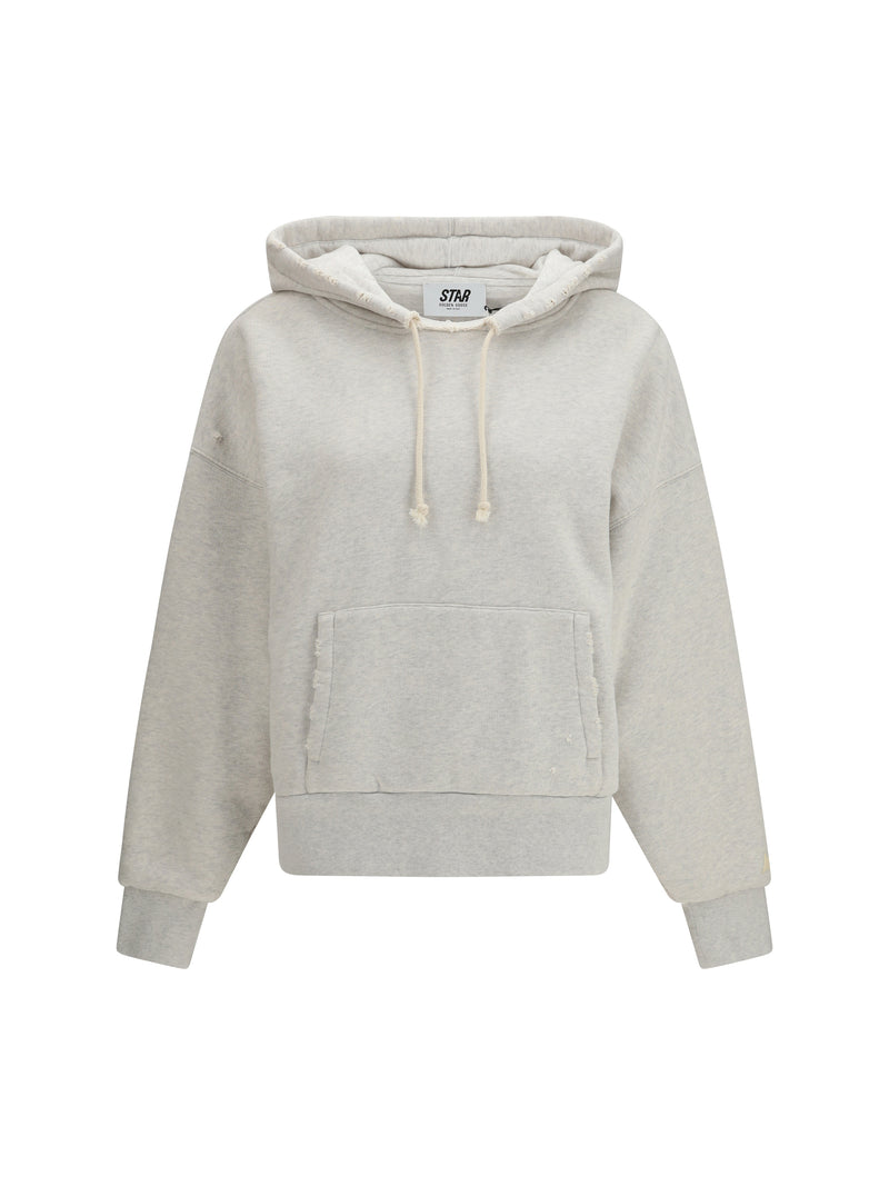 Golden Goose Golden Goose Star Hooded Sweatshirt Vintage Gray - World Class Fashion