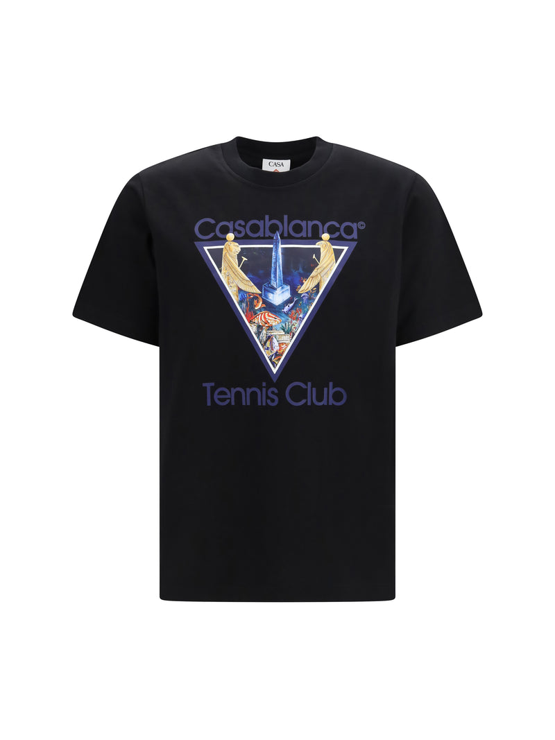 Casablanca Casablanca Tennis Club Monde Perdu Print T-shirt Black - World Class Fashion