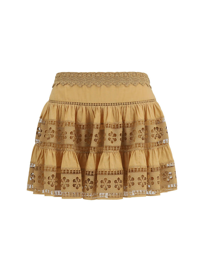 Charo Ruiz Charo Ruiz Lea Short Skirt In Cotton Voile - World Class Fashion