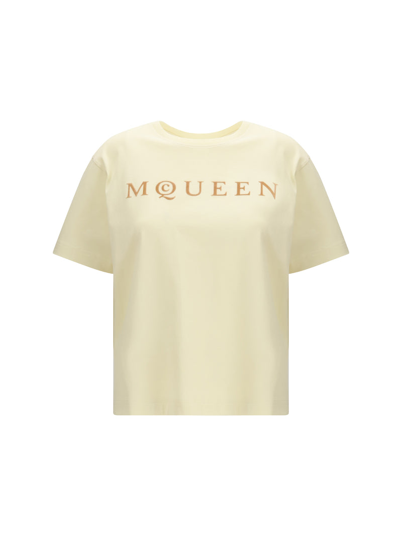 Alexander McQueen Alexander McQueen Logo Camiseta Gesso - World Class Fashion