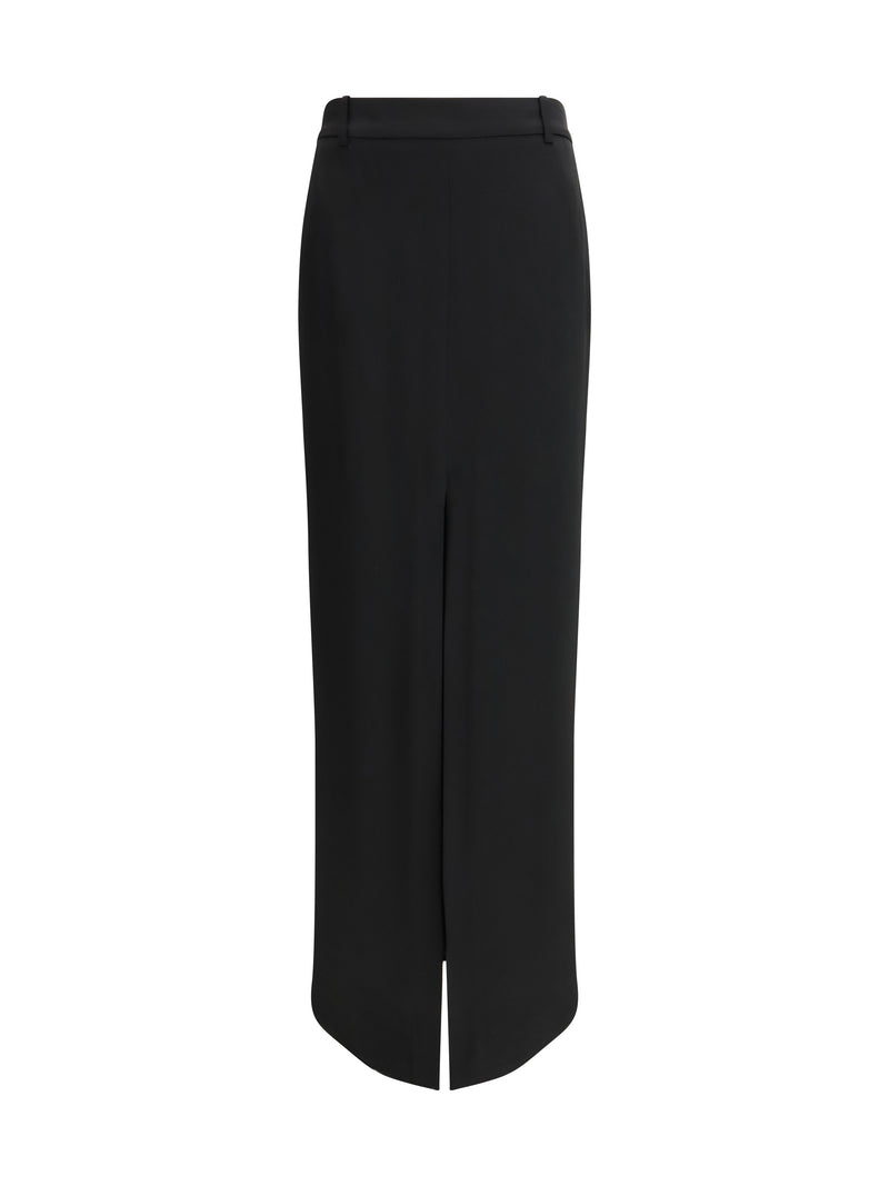 Tom Ford Tom Ford Tailored Crepe Envers Satin Skirt Black - World Class Fashion