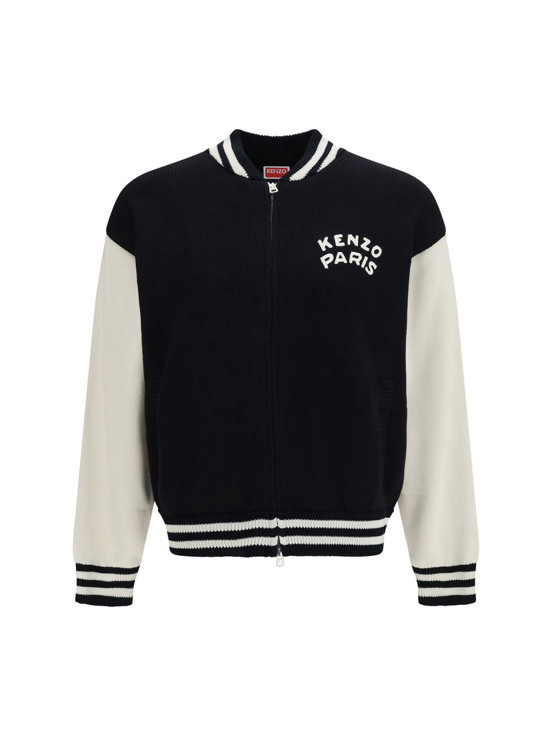 Kenzo Kenzo Paris Emblem Varsity Cardigan Black Men - World Class Fashion