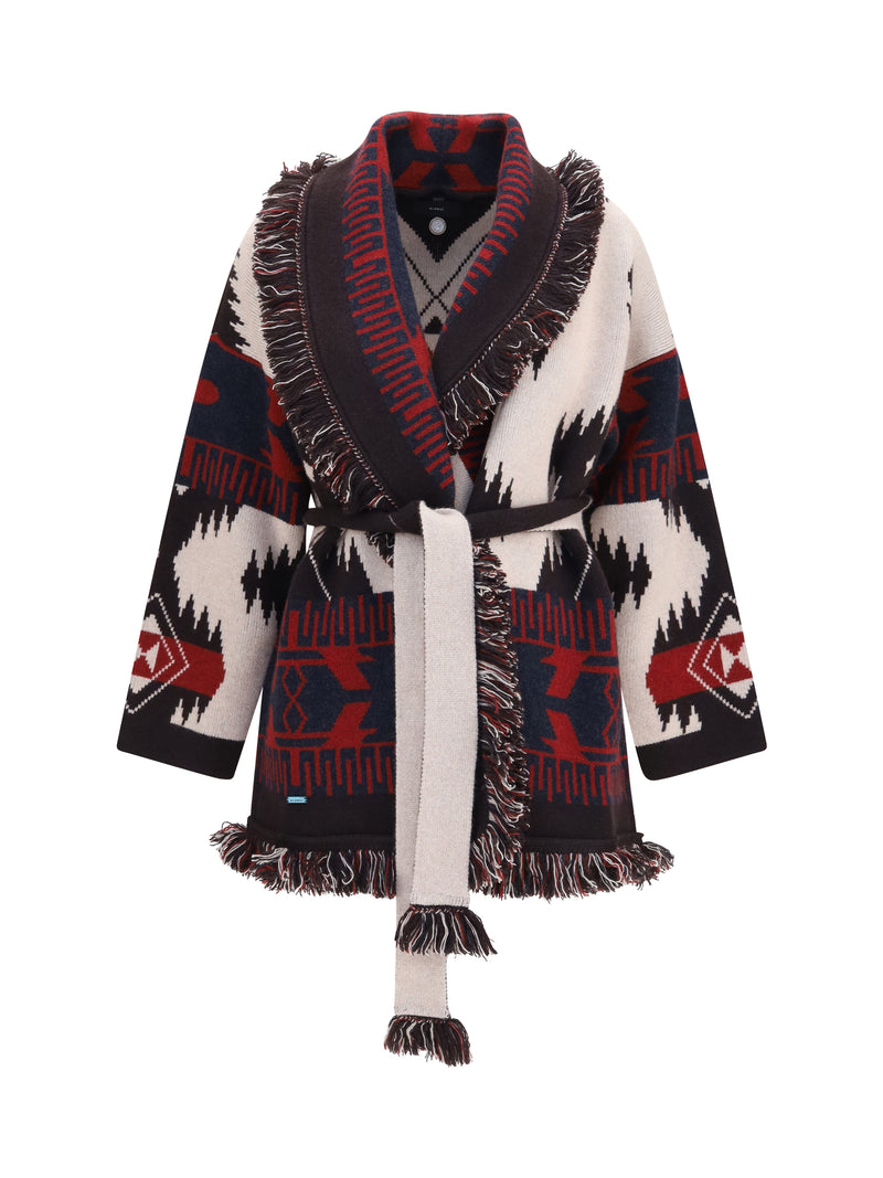 Alanui Alanui Icon Jacquard Cardigan Canvas/Coffee - World Class Fashion