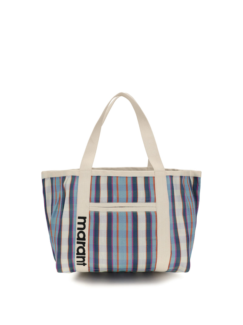 Isabel Marant Isabel Marant Darwen Tote Bag Turquoise/Chalk - World Class Fashion