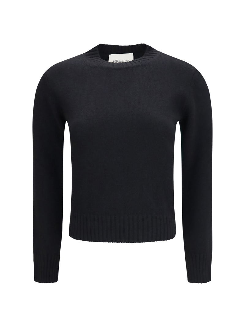 AMI Paris AMI Paris Ami De Coeur Sweater Noir - World Class Fashion