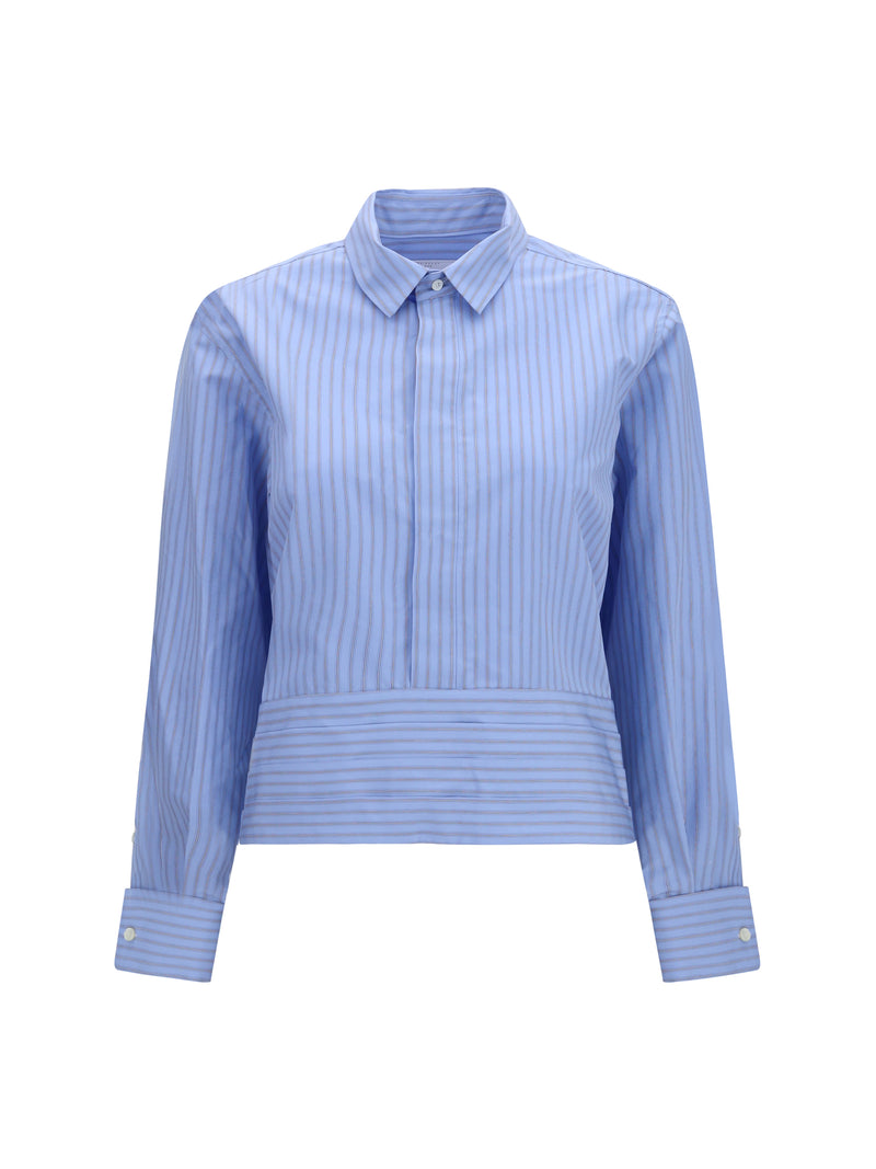 Sacai Sacai Cotton Poplin Shirt With Belt - World Class Fashion