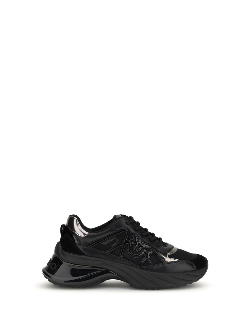 Pinko Pinko Ariel Leather Sneakers Black Women - World Class Fashion